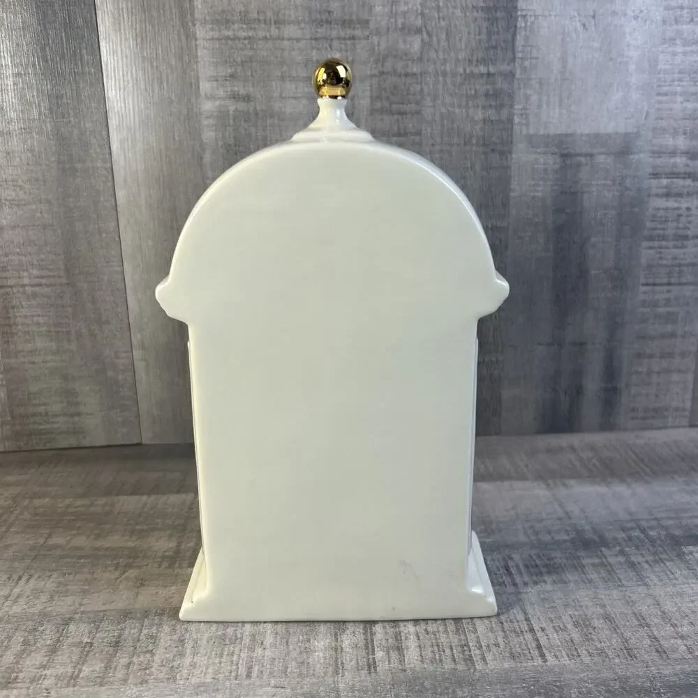 VTG Thomas Kinkade Sweetheart Cottage Desk Shelf Mantle Porcelain Clock 2004